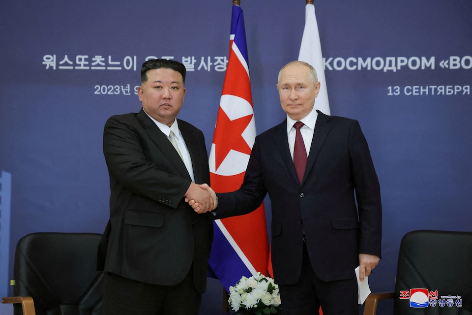 Ким Чен Ин, лідер КНДР та Володимир Путін, російський диктатор