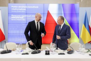 Денис Шмигаль, голова Кабміну та Дональд Туск, прем'єр-міністр України