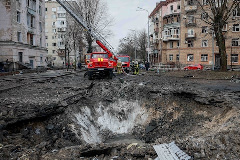 Ілюстроване зображення російського удару